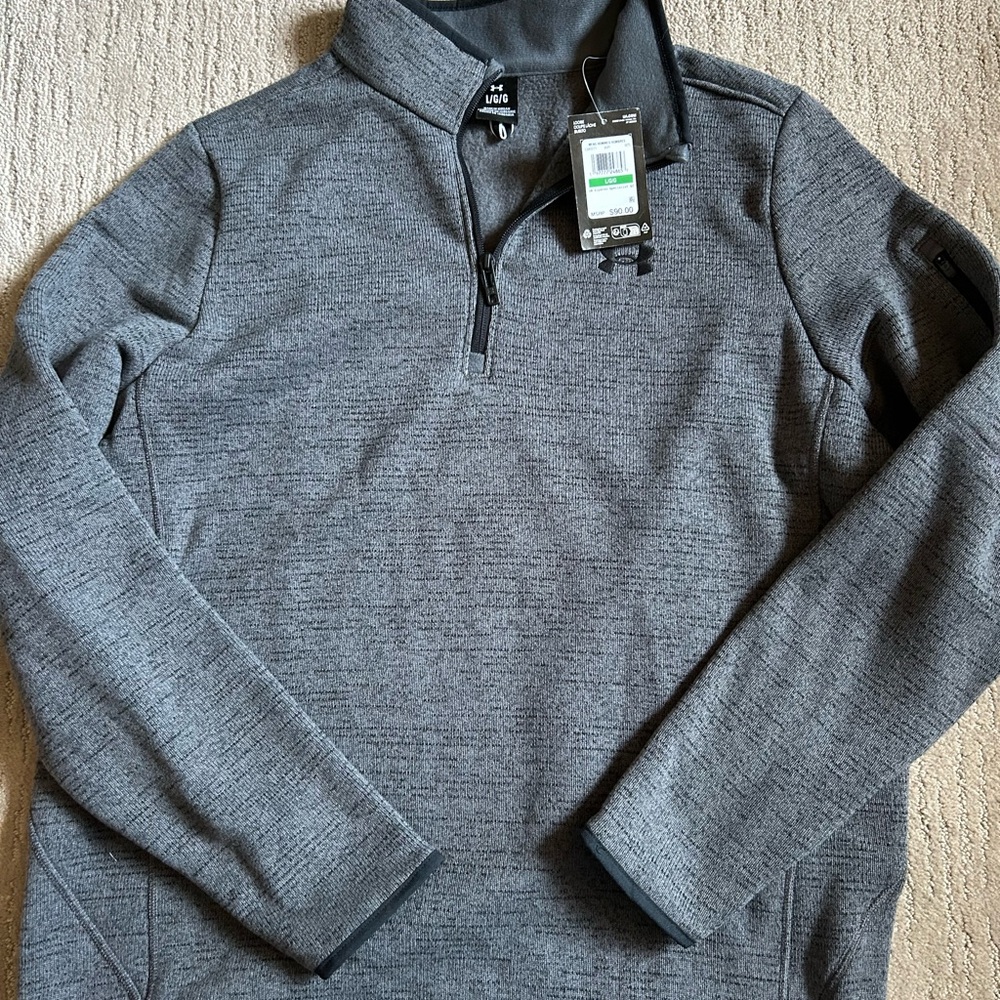 Men’s Under Armour Gray Zip Up Sweater